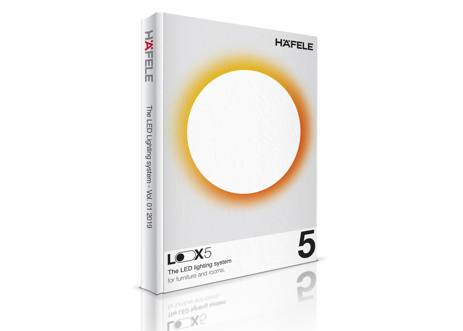 En omfangsrig brochure, her i messeudgave, viser det nye Loox5-system og indeholder alle komponenter.