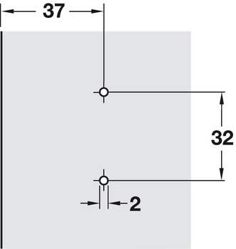 Kreuzmontageplatte, Duomatic SM, Stahl, Höhe verstellbar mit Excenter