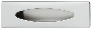 Muschelgriff, aus Zinkdruckguss, außen rechteckig, innen oval