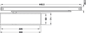 Obentürschließer, TS 3000 V, EN 1–4, mit Abdeckkappe und Feststelleinheit
