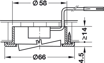 Schalter und Einspeisleitung, mit codiertem 6-fach HV-Verteiler
