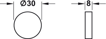 Topf-Abdeckkappe, für Glastürscharniere Duomatic 94°