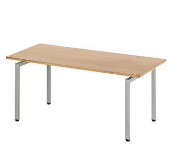 Komplet sæt Idea H, 90° hjørne, ben kvadratiske, bordstelsystem