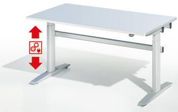 Komplet sæt Idea Motion, 90° hjørnebord, bordstelsystem