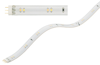 LED-silikonebånd, Häfele Loox LED 3017 24 V 3-pol. (multihvid), 72 LED/m, 5,5 W/m, IP20