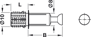 Ekspansionsbolt, C100, System Minifix<sup>®</sup>, til borehul Ø 10 mm