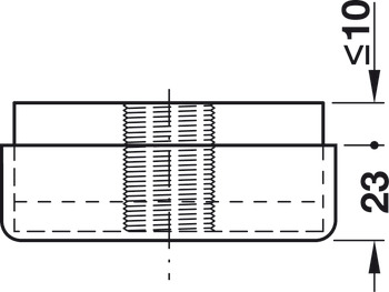møbelglidere, til påskruning, 2-delt, med højdejustering 23-33 mm
