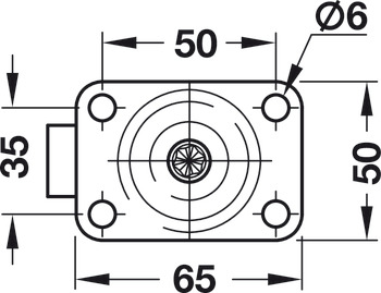 designmøbelhjul, bæreevne: 55-70 kg, fast eller styrbar