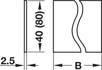 Tværdeler, Standard, opbevarings-/apotekssystem, variant B, C og D