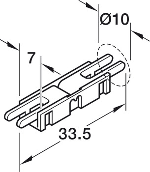 clipsamling, til Häfele Loox5 LED-bånd 5 mm 2-pol. (monokrom)