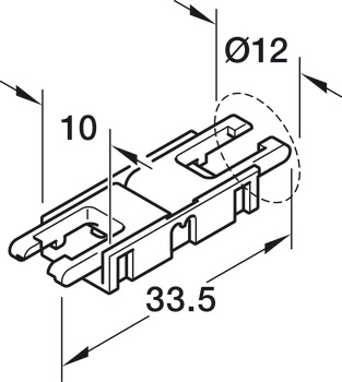 clipsamling, til Häfele Loox5 LED-bånd 8 mm 3-pol. (multihvid)