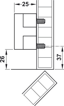 afstandsholder, til inderskuffer og inderudtræk, Häfele Matrix Box P