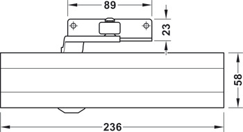 overliggende dørlukker, Startec DCL 82, med standardarm, lukkekraft 2-5 iht. EN 1154
