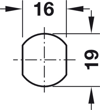 Tungelås, med stiftcylinder, møtrikmontage, låseretning 90°, (omstillelig, med låsetvang), lågetykkelse ≤ 18 mm, normalprofil kundespecifik
