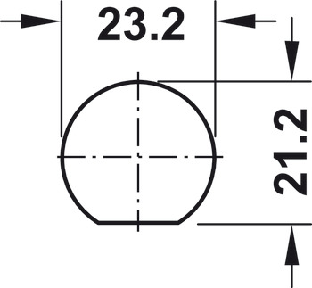 Tungelås, Kaba 8, med stiftcylinder, møtrikmontage, lågetykkelse ≤ 24 mm, normalprofil kundespecifik