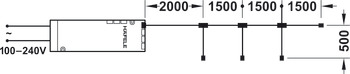 forlængerledning, til Häfele Loox 24 V 2-pol. (monokrom)