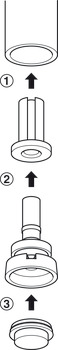 Basiselement, rund, til isætning i rundrør