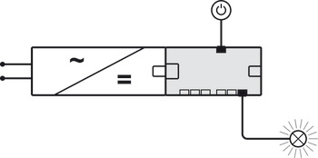 fordeler (6 stik), Häfele Loox5 24 V Box-to-Box med kontaktfunktion 2-polet (monokrom)