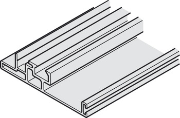Aluminiumramme-grebsprofil, vertikal, med afdækning