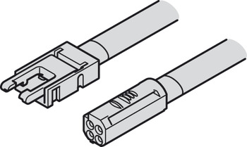 tilledning, til Häfele Loox5 LED-bånd 12 V 8 mm 3-pol. (multihvid)