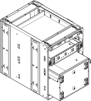 Stålcontainer, Häfele Quick-Kit-600, højdeinddeling 1-3-6
