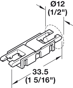 clipsamling, til Häfele Loox5 LED-bånd 8 mm 3-pol. (multihvid)