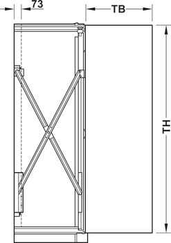 Pocket doors af træ, Hawa Concepta 25/30/40/50, sæt