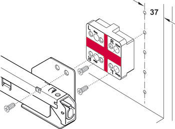 afstandsholder, til inderskuffer og inderudtræk, Häfele Matrix Box P