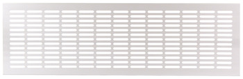 Ventilationsgitre, kantet, aluminium, med harpunfer, slidset