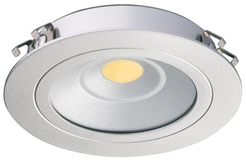 Ind-/påbygningslys, rund, Häfele Loox LED 3010, aluminium, 24 V