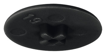 Dækkappe, til Häfele Minifix<sup>®</sup> 15 uden dækkant, trætykkelse 12-13 mm