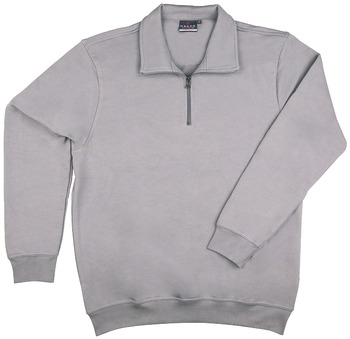 sweatshirt, Troyer, med lynlås, titaniumgrå