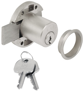 ifræsningslås, Häfele Minilock, med stiftcylinder, kundespecifikt låsesystem HS/GHS