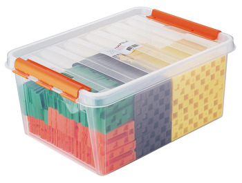 Mixbox låsekiler, 245 stk.: brun/grøn/orange/gul 75/70/60/40 stk.