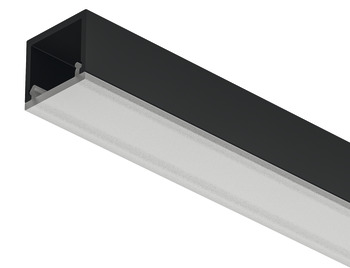 påbygningsprofil, Häfele Loox5 profil 2101, til LED-bånd, aluminium